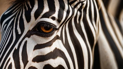 Foto op Canvas zebra eye, close-up © woodbe