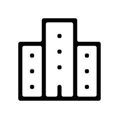 Icones symbole immeuble residence logement epais