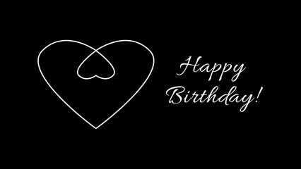 Happy Birthday Text with Elements on Background -Banner - Digital Post - JPG