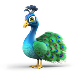Obraz premium cartoon character of peacock