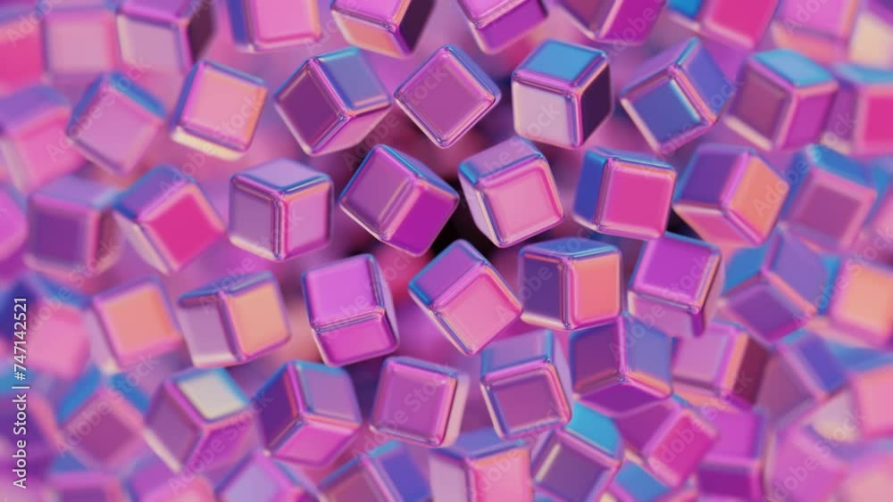 Poster the crystalline structure of a nanomaterial, resembling a kaleidoscope of colors under controlled li