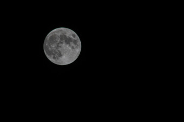 Full moon on the dark night