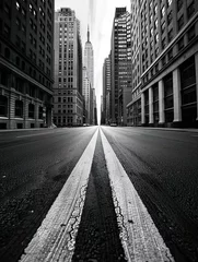Papier Peint photo Lavable Etats Unis Empty asphalt roads in a modern city