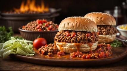 Classic Comfort: Sloppy Joe with Ground Beef or Pork in a Tangy Tomato Sauce