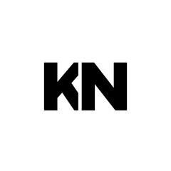 Letter K and N, KN logo design template. Minimal monogram initial based logotype.