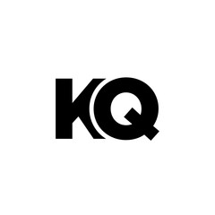 Letter K and Q, KQ logo design template. Minimal monogram initial based logotype.