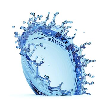 recommend clip art: 3d render, blue wave, water wavy splash clip art isolated on transparent background. Natural splashing liquid shape, Generative AI