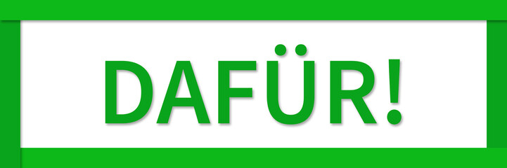 Fototapeta premium DAFÜR Button
