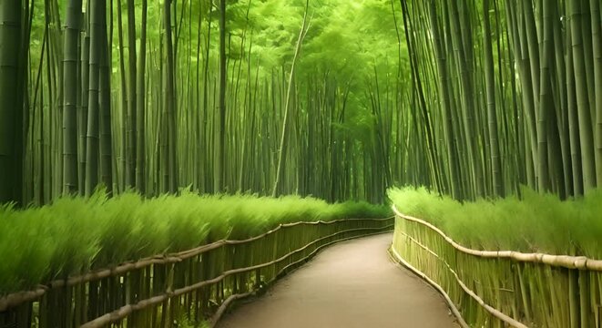 Bamboo Haven Seamless Asian Forest Footage with Bamboo Groves and Zen Atmosphere