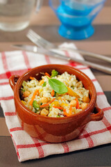 Risotto with chickpeas.