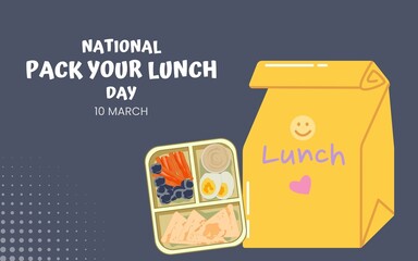 NATIONAL PACK YOUR LUNCH DAY TEMPLATE DESIGN 