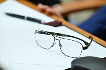 glasses on the table