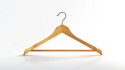 Isolated wooden clothes hanger