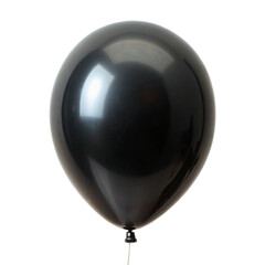 Black balloon isolated on Transparent background.