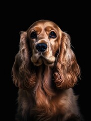 English cocker spaniel puppy portrait