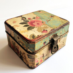 Small vintage tin box, holding secrets of the past