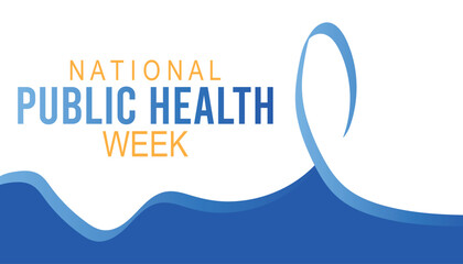 National Public Health Week observed every year in April. Template for background, banner, card, poster with text inscription.