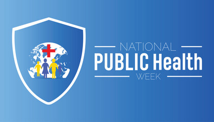 National Public Health Week observed every year in April. Template for background, banner, card, poster with text inscription.
