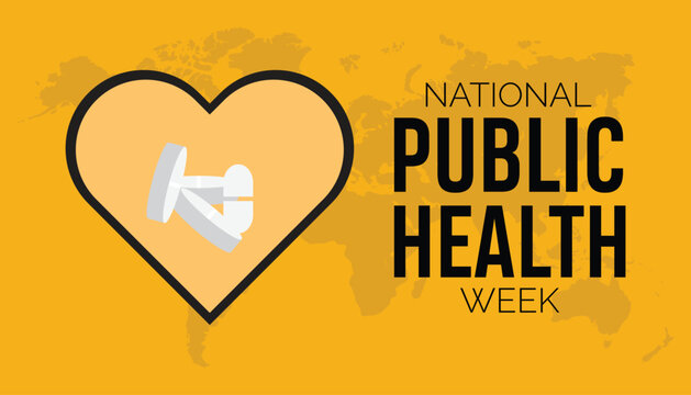 National Public Health Week observed every year in April. Template for background, banner, card, poster with text inscription.