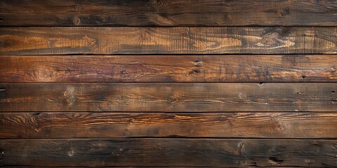 Old brown rustic dark grunge wooden timber wall or floor or table texture - wood background banner, Generative AI - obrazy, fototapety, plakaty