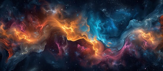 Nebula and Stars: Colorful Cosmic Space Background