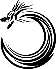 ドラゴンの円フレーム 太い