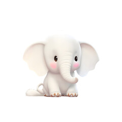 Cute white baby elephant