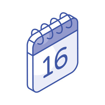 recommend clip art: An amazing icon of calendar in isometric design style, ready to use vector