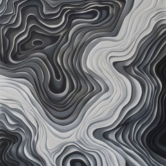 Monochrome Topography: Abstract Layers of Grayscale Waves
