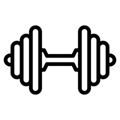 Dumbbell or dumbells weight training equipment vector icon for exercise apps and websites