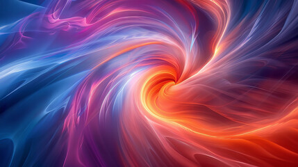 Fototapeta premium Digital abstract background with flowing waves in a colorful gradient, conveying movement and energy