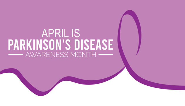 Parkinson's Disease awareness month observed every year in April.Template for background, banner, card, poster with text inscription.