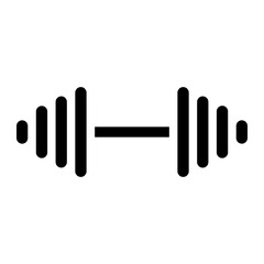 Dumbbell or dumbells weight training equipment vector icon for exercise apps and websites