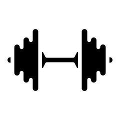 Dumbbell or dumbells weight training equipment vector icon for exercise apps and websites