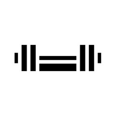 Dumbbell or dumbells weight training equipment vector icon for exercise apps and websites