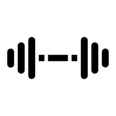 Dumbbell or dumbells weight training equipment vector icon for exercise apps and websites