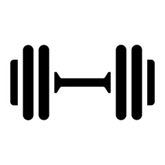 Dumbbell or dumbells weight training equipment vector icon for exercise apps and websites