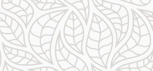 Seamless pattern of abstract floral leaf. 