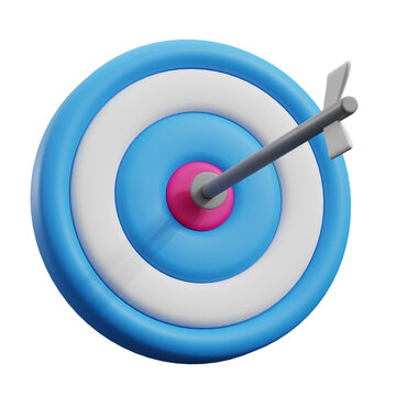 target with arrow 3d icon render