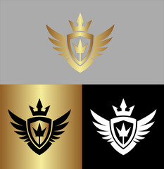Fototapeta premium Royal Guardian logo or Security Protection Guard Emblem