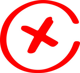 Fototapeta premium Wrong Mark Doodle