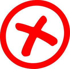 Obraz premium Wrong Mark Doodle