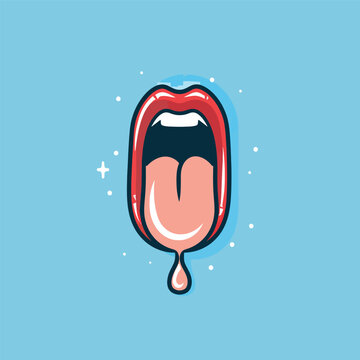 Tongue illustration vector