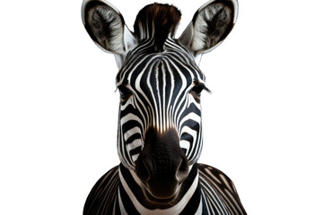 Zebra isolated on transparent and white background.PNG image.