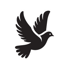 Urban Elegance: Vector Pigeon Silhouette - Capturing the Grace and Beauty of City's Beloved Feathered Residents in Elegant Form.