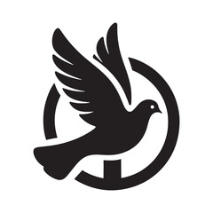 Urban Elegance: Vector Pigeon Silhouette - Capturing the Grace and Beauty of City's Beloved Feathered Residents in Elegant Form.