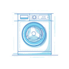 Washing machine illustration vector