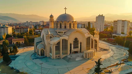 Tuinposter Christ the Saviour Cathedral in Prishtina © Riya
