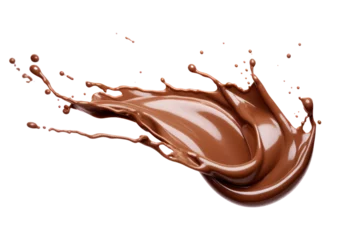 Rolgordijnen chocolate splash isolated on transparent and white background.PNG image.  © CStock
