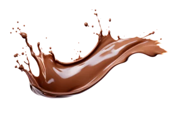 Fototapeten chocolate splash isolated on transparent and white background.PNG image.  © CStock